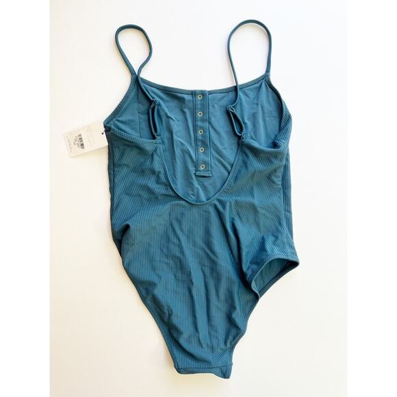 LIVELY Ribbed Henley One-Piece Swimsuit - Picture 6 of 10